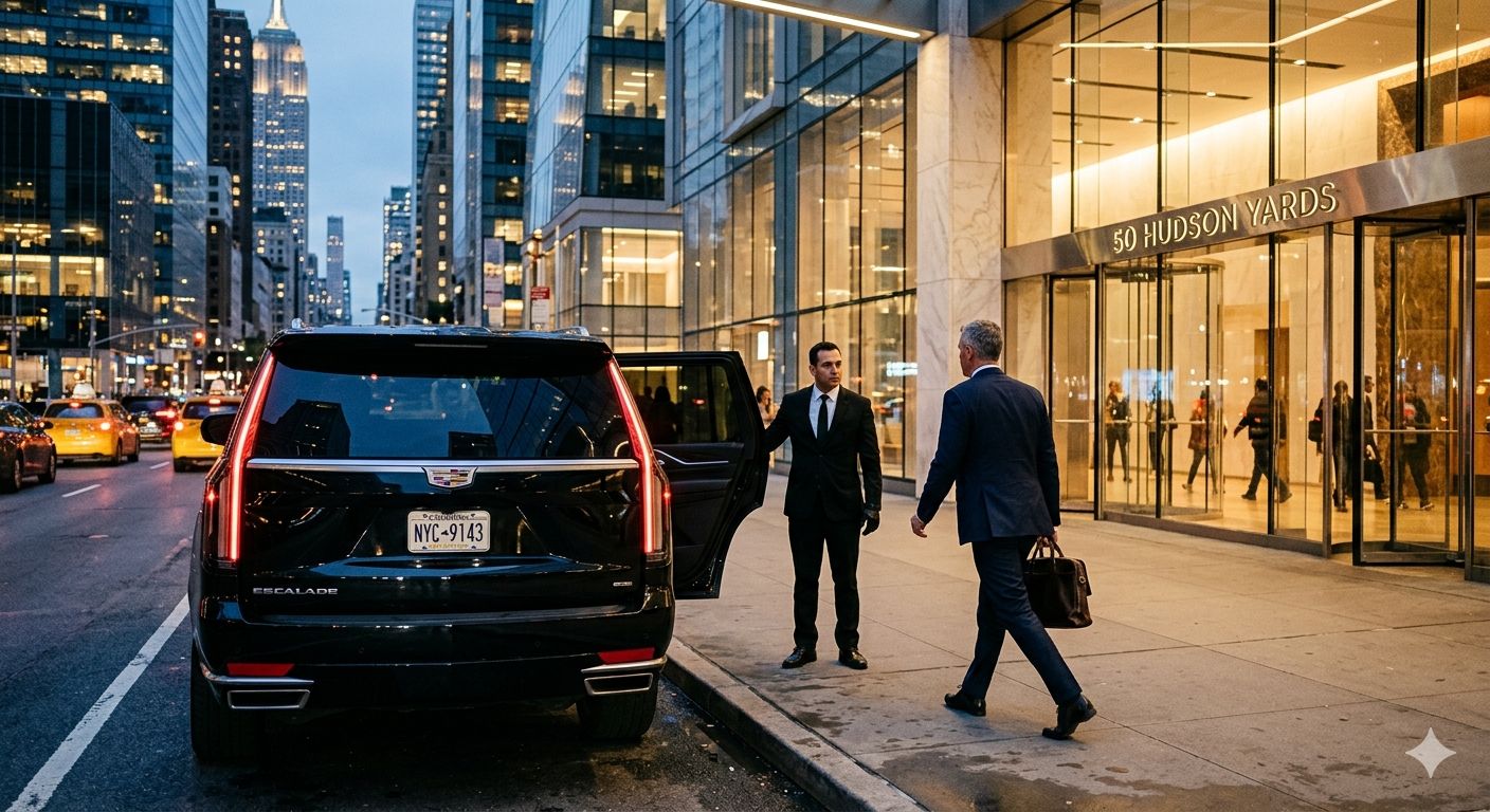 Chauffeur opening door